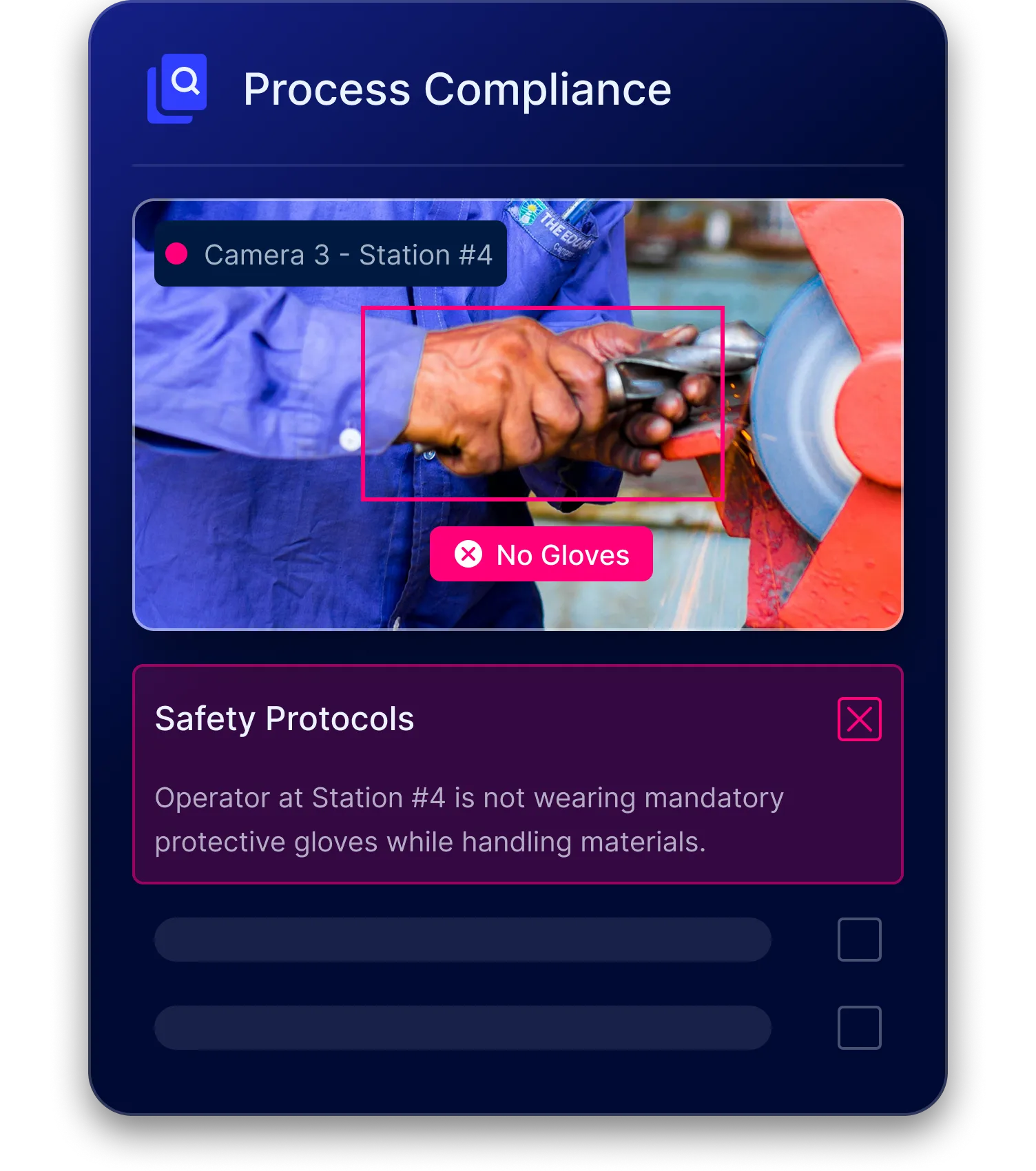 Immediate Safety Awareness - Safety violations flagged before incidents